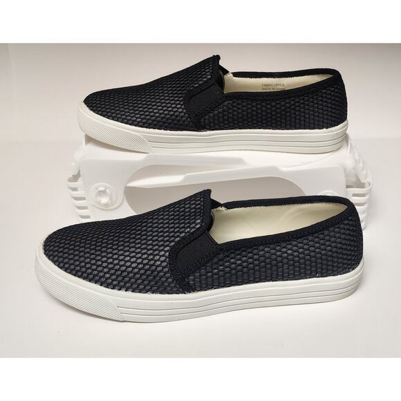 J.Crew Mesh Black White Slip On Sneakers Size US 6M - Picture 1 of 9